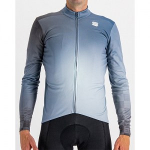 Μπλούζα με μακρύ μανίκι Sportful ROCKET THERMAL Jersey Full Zip L/S - Blue Sea DRIMALASBIKES